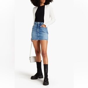 Good American faded denim mini skirt, sz 34